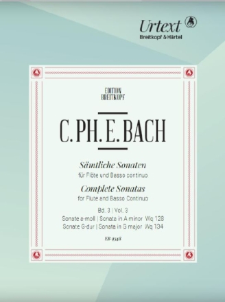 S�mtliche Sonaten Band 3 f�r Fl�te und Bc Partitur und Stimme (Bc ausgesetzt)