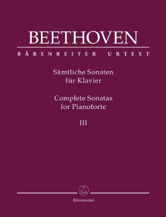 S�mtliche Sonaten Band 3 f�r Klavier (dt/en) Neuausgabe 2019