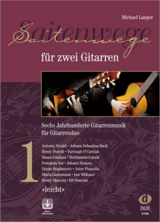 Saitenwege f�r 2 Gitarren Band 1 (+Online Audio) f�r 2 Gitarren (leicht) Partitur (Spiralbindung)