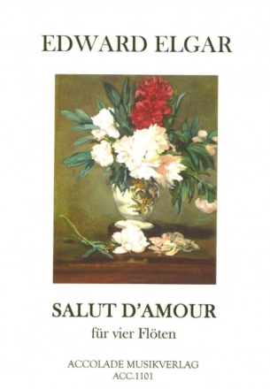 Salut d'amour f�r 4 Fl�ten Partitur und Stimmen
