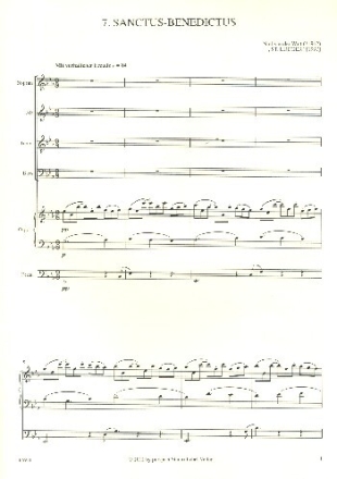 Sanctus Benedictus f�r gem Chor und Orgel Partitur