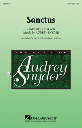 Sanctus for mixed chorus and piano chorus Score