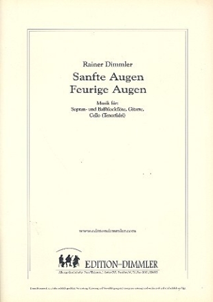 Sanfte Augen - Feurige Augen f�r Blockfl�te (SB), Gitarre und Violoncello,  Partitur und Stimmen