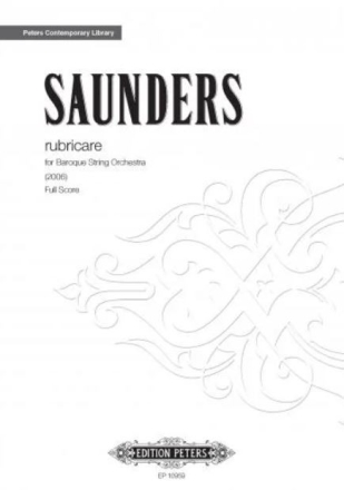 Saunders, Rebecca rubricare f�r Baroque Streichorchester Partitur