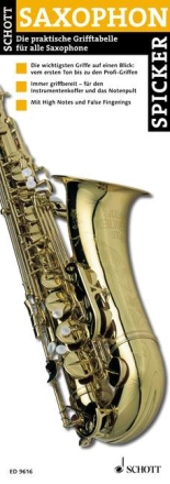 Saxophon-Spicker - Die praktische Grifftabelle f�r alle Saxophone
