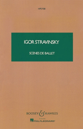 Scenes de ballet f�r Orchester Studienpartitur