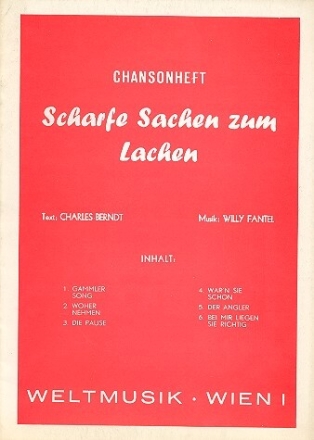 Scharfe Sachen zum Lachen Band 1: f�r Klavier/Gesang/Gitarre