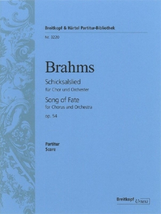 Schicksalslied op.54 f�r gem Chor und Orchester Partitur (dt)