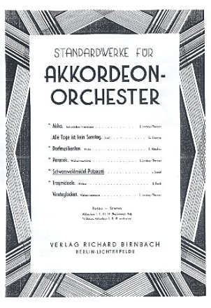 Schwarzwaldm�del f�r AKKORDEONORCHESTER Partitur