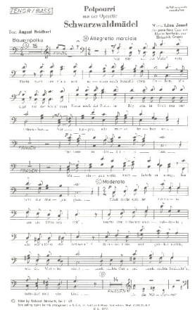 Schwarzwaldm�del-Potpourri f�r gem Chor Tenor / Ba�