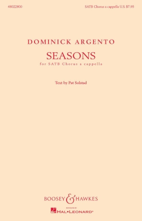 Seasons for mixed chorus a cappella score