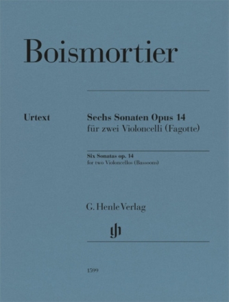 Sechs Sonaten op.14 f�r 2 Violoncelli (Fagotte) 2 Partituren