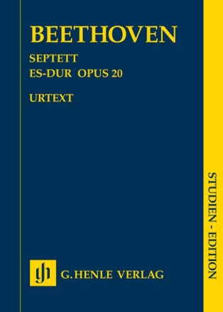 Septett Es-Dur op.20 f�r Klarinette, Fagott, f�r Klarinette, Fagott, Horn, 2 Violinen, Viola und Violoncello Studienpartitur
