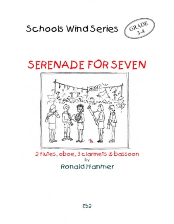 Serenade for Seven for 2 flutes, oboe, 3 clarinets and bassoon score and parts