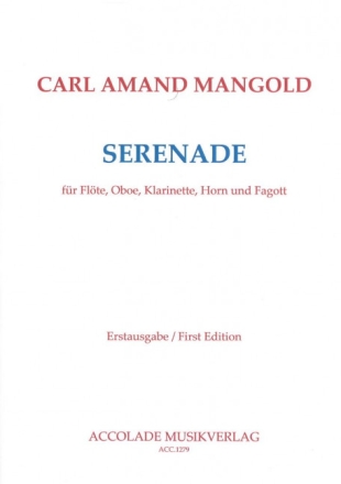 Serenade f�r Fl�te, Oboe, Klarinette, Horn und Fagott Partitur und Stimmen