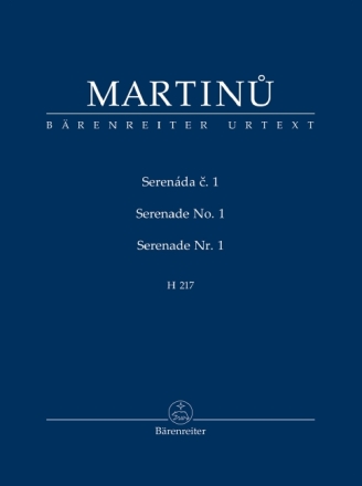 Serenade Nr.1 H217 f�r Klarinette, Horn, 3 Violinen und Viola Studienpartitur