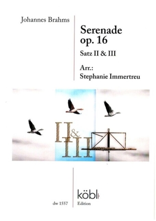 Serenade op.16 - 2. und 3. Satz f�r 8 Fl�ten, 2 Altfl�ten, 2 Bassfl�ten und Kontrabass ad lib Partitur und Stimmen