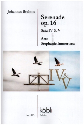 Serenade op.16 - 4. und 5. Satz f�r 8 Fl�ten, 2 Altfl�ten, 2 Bassfl�ten und Kontrabass ad lib Partitur und Stimmen