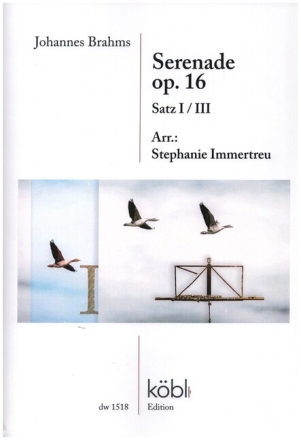 Serenade op.16 Satz 1/3 f�r 8 Fl�ten, 2 Altfl�ten, 2 Bassfl�ten und Kontrabass ad lib Partitur und Stimmen