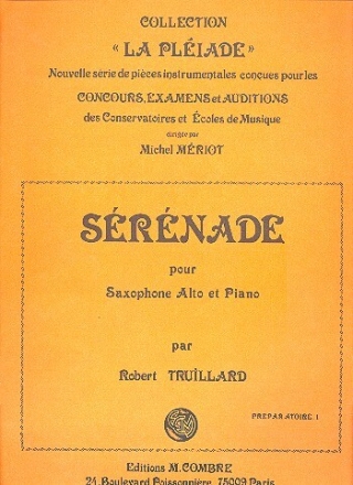 S�r�nade pour saxophone alto et piano