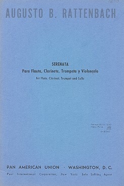 Serenata f�r Fl�te, Klarinette, Trompete und Cello Studienpartitur