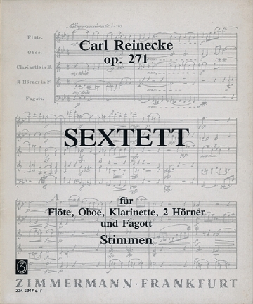Sextett B-Dur op.271 f�r Fl�te, Oboe, Klarinette, 2 H�rner und Fagott Stimmen