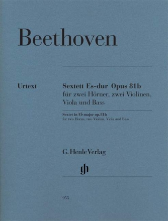 Sextett Es-Dur op.81B f�r 2 H�rner, 2 Violinen, Viola und Violoncello (Kb) Stimmen