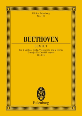 Sextett Es-Dur op.81B f�r 2 H�rner und Streichquartett Studienpartitur