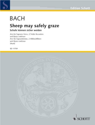 Sheep may safely graze RV1 f�r Sopran , 2 Altblockfl�ten und Bc PARTITUR+STIMMEN