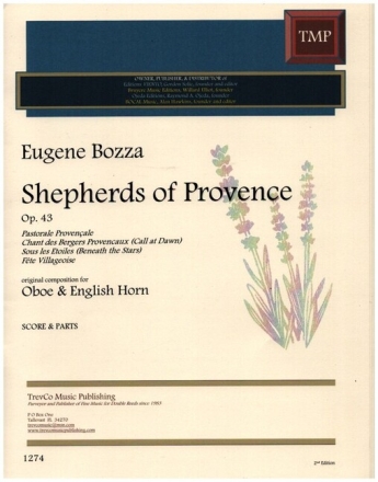 Shepherds of Provence op.43 for oboe and English horn score and parts