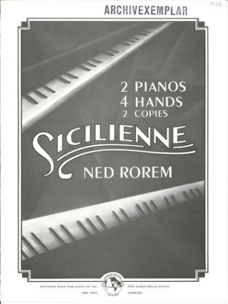 Sicilienne for 2 pianos 4 hands 2 scores