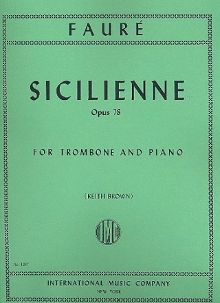 Sicilienne op.78 for trombone and piano
