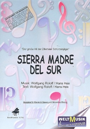 Sierra madre del Sur f�r Gesang und Klavier Einzelausgabe