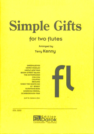 Simple Gifts for 2 flutes score