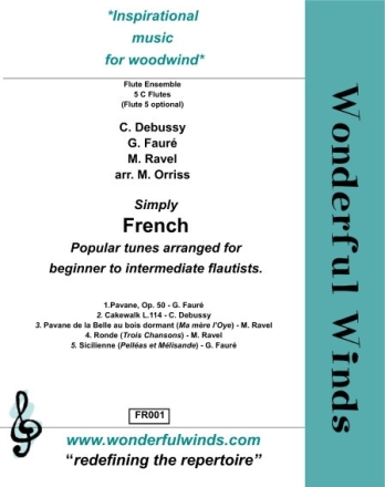 Simply French for flute ensemble score and parts