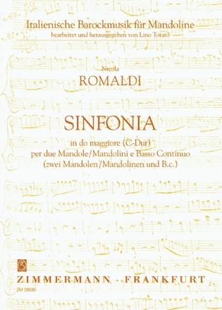 Sinfonia C-Dur f�r 2 Mandolinen und Bc Stimmen