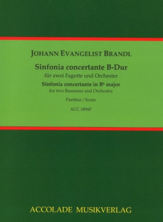 Sinfonia concertante B-Dur f�r 2 Fagotte und Orchester Partitur