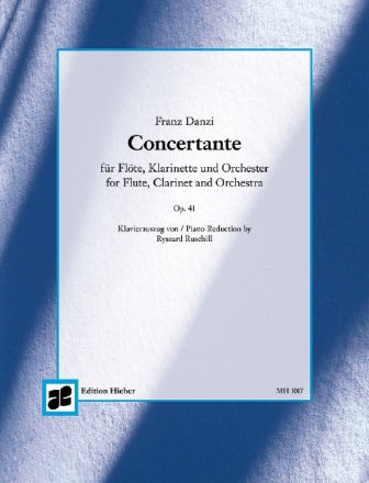 Sinfonia concertante B-Dur op.41 f�r Fl�te, Klarinette und Orchester f�r Fl�te, Klarinette und Klavier