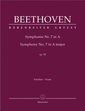 Sinfonie A-Dur Nr.7 op.92 f�r Orchester Partitur