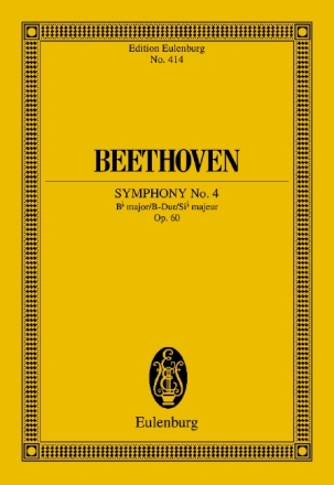 Sinfonie B-Dur Nr.4 op.60 f�r Orchester Studienpartitur
