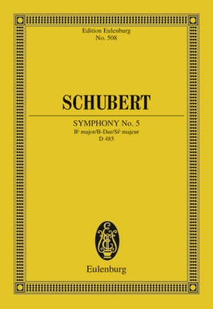 Sinfonie B-Dur Nr.5 D485 f�r Orchester Studienpartitur