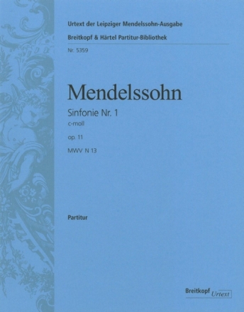 Sinfonie c-Moll Nr.1 op.11 f�r Orchester Partitur