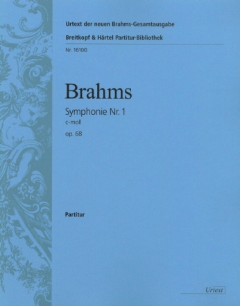 Sinfonie c-Moll Nr.1 op.68 f�r Orchester Partitur