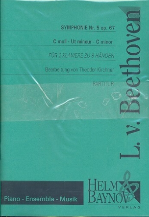 Sinfonie c-Moll Nr.5 op.67 f�r 2 Klaviere zu 8 H�nden Partitur und Stimmen