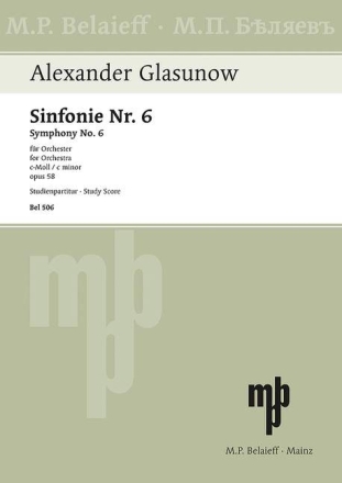 Sinfonie c-Moll Nr.6 op.58 f�r Orchester Studienpartitur