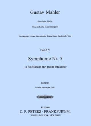 Sinfonie cis-Moll Nr.5 f�r Orchester Partitur