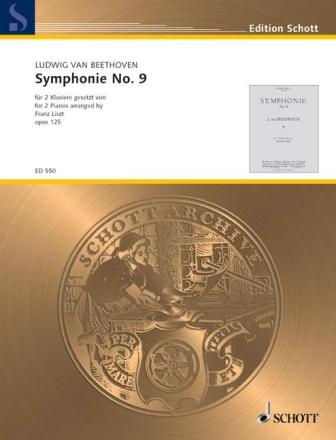 SINFONIE D-MOLL NR.9 OP.125 f�r 2 Klaviere Spielpartitur