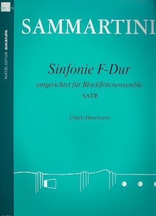 Sinfonie F-Dur f�r Orchester f�r 4 Blockfl�ten (SATB) Partitur und Stimmen