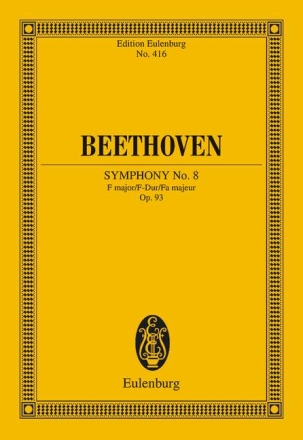 Sinfonie F-Dur Nr.8 op.93 f�r Orchester Studienpartitur