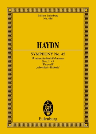 Sinfonie fis-Moll Nr.45 Hob.I:45 f�r Orchester Studienpartitur